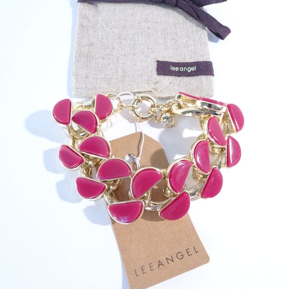 Lee Angel  Half-Moon Howlite and Steel bracelet NWT 198 - Picture 5 of 7